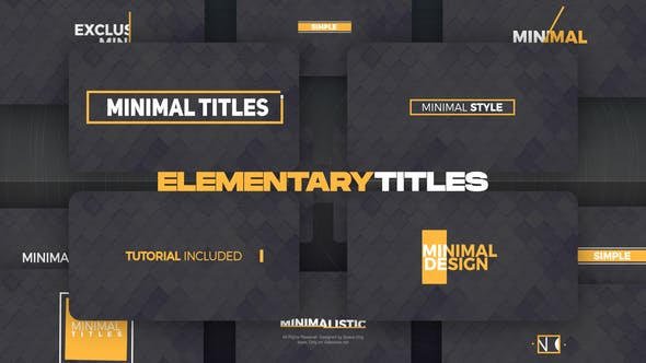 VideoHive - Elementary Titles  Premiere Pro - 50400081
