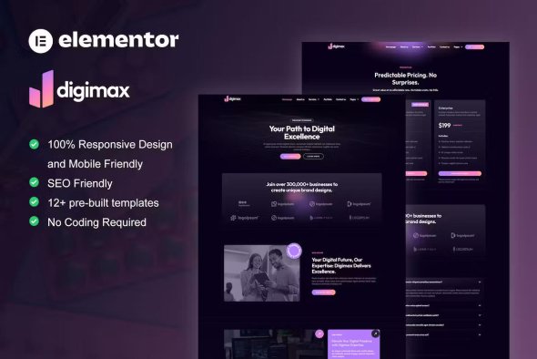 ThemeForest - Digimax v1.0.0 - Digital Marketing Agency Elementor Template Kit - 50428730