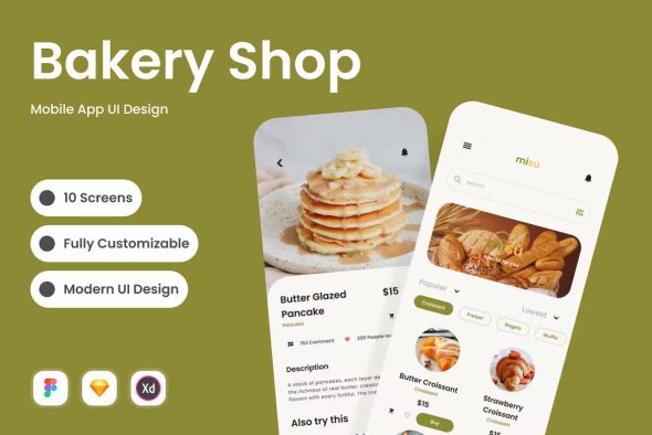 Misu - Bakery Shop Mobile App - PLW49C5