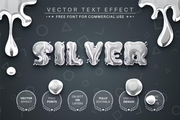 CreativeMarket - Liquid Silver - Editable Text Effect - 6457991