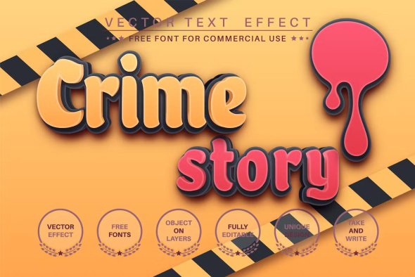 CreativeMarket - Crime story - editable text effect - 6223816