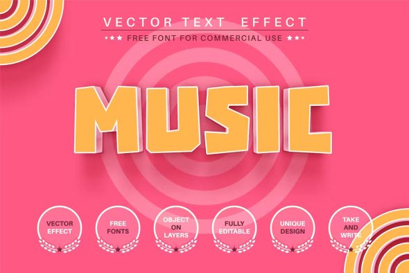 CreativeMarket - Pink music - editable text effect - 6210788