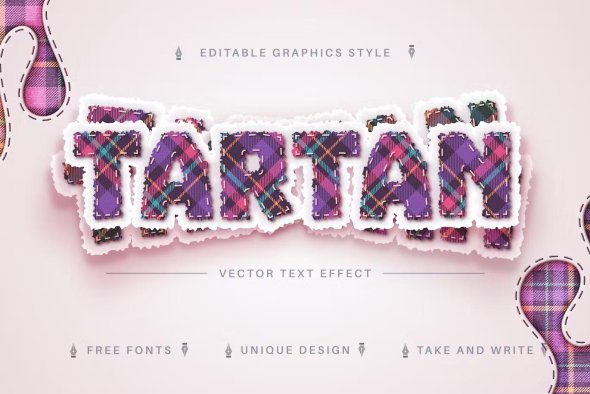 CreativeMarket - Tartan Textile Editable Text Effect - 7227594