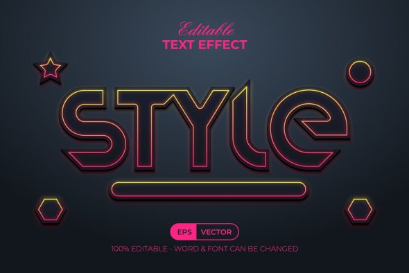 CreativeMarket - Colorful Light Text Effect Style - 17679743