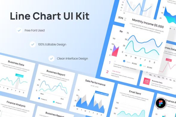 Line Chart UI Kit Figma - M5U3U2P