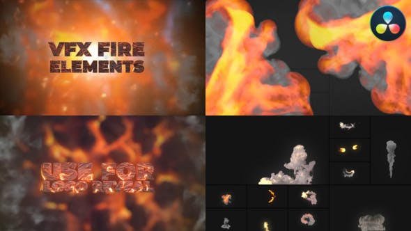 VideoHive - VFX Fire Elements for DaVinci Resolve - 50500579