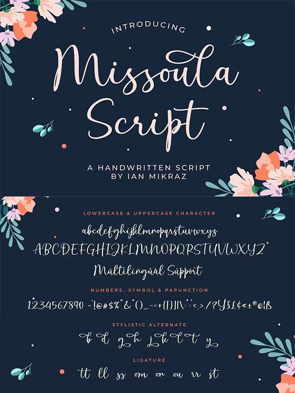 Missoula Script - A Handwritten Script - XRZ456H