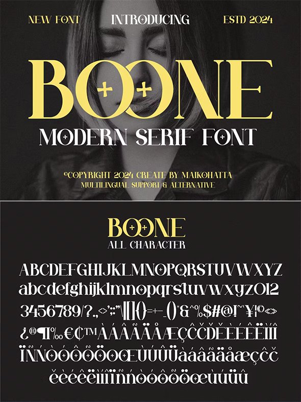 Boone - Modern Serif Font - MJB2X3G