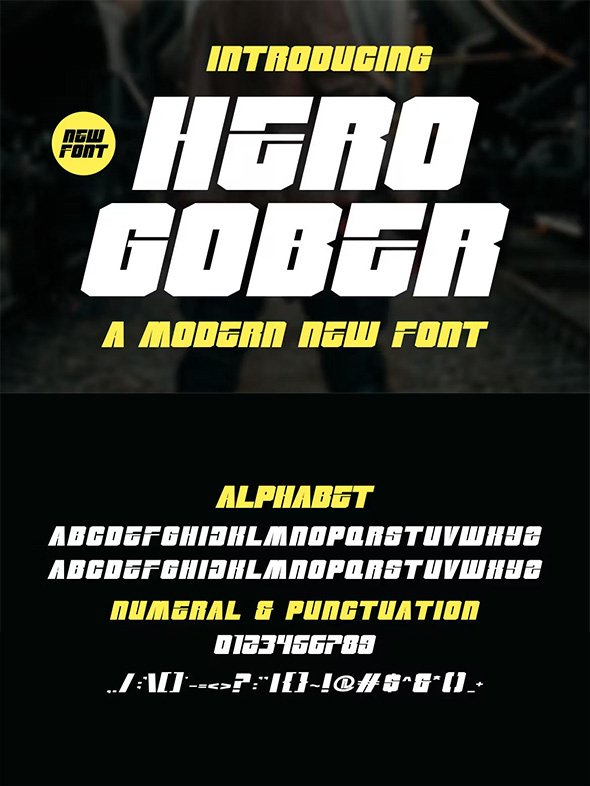 Hero Gober - - Modern New Font - XM7D5ZB