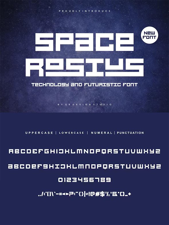 Space Rosius - Tech & Digital Font - LGA5LM2