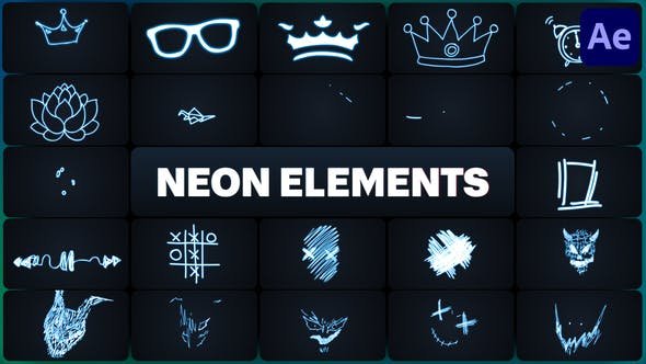 VideoHive - Neon Elements for After Effects - 50689371