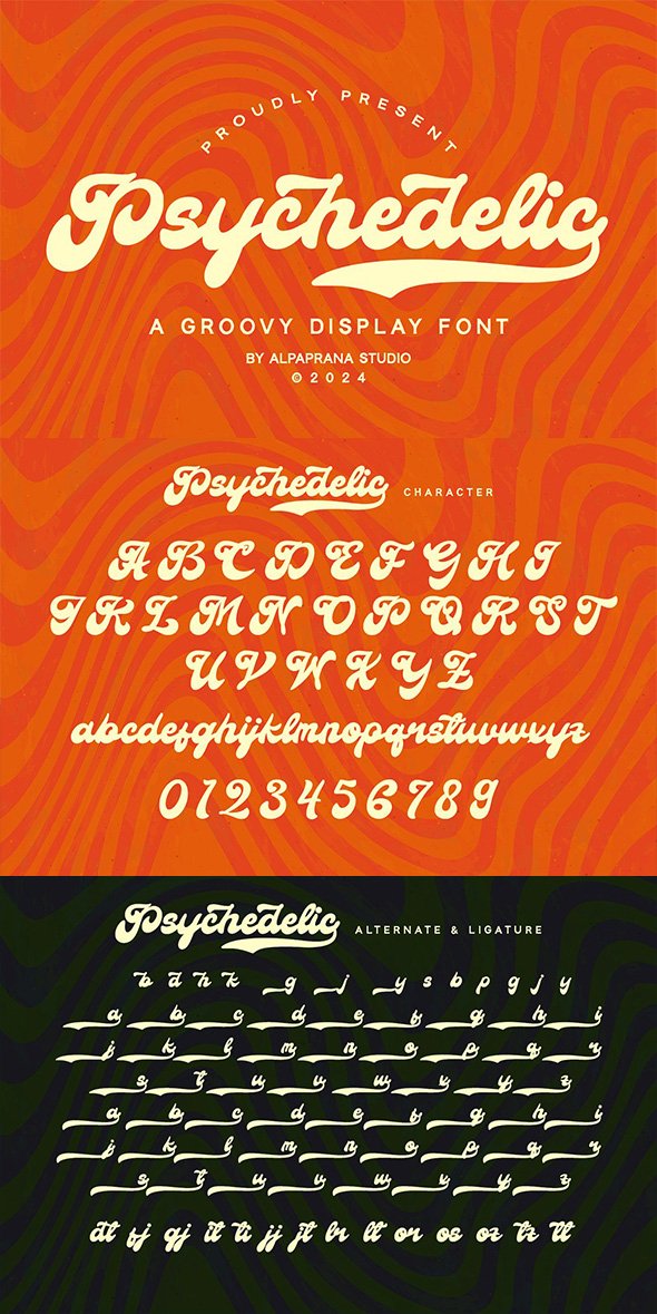 CreativeMarket - Psychedelic - Groovy Font - 92048574