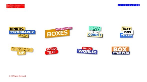 VideoHive - Box Titles | After Effects - 50769998