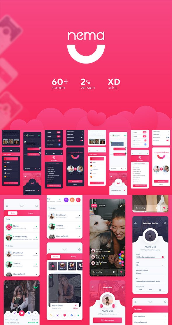 UI8 - Nema Dating App UI Kit