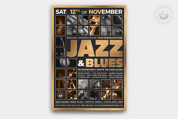 CreativeMarket - Jazz and Blues Flyer Template - 797260