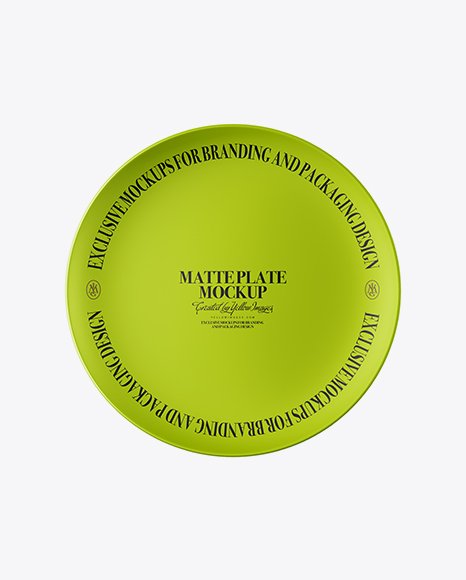 Matte Plate Mockup - Top View - 25043 TIF