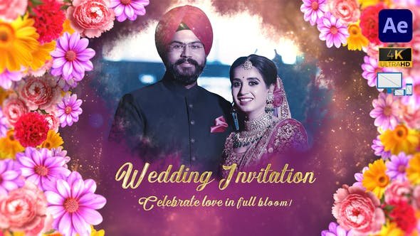VideoHive - Indian Wedding Invitation Floral Slideshow - 50825965