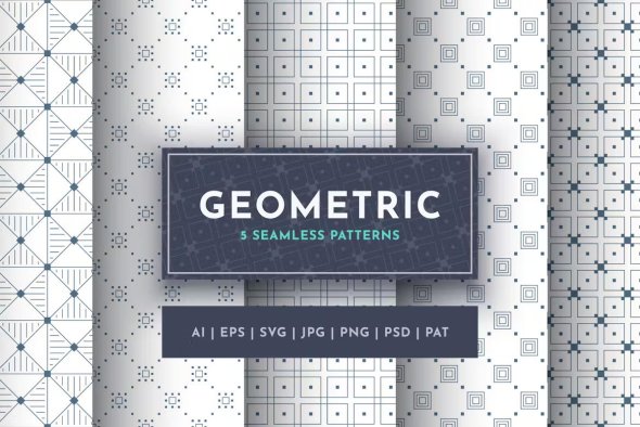 Set 5 Seamless Geometric Patterns