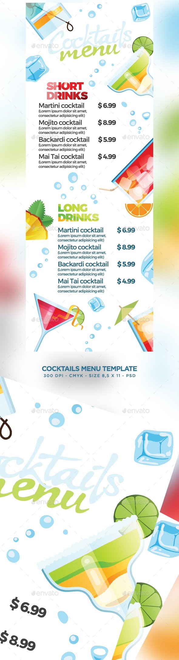 GraphicRiver - Cocktail Drinks Menu - 23636825