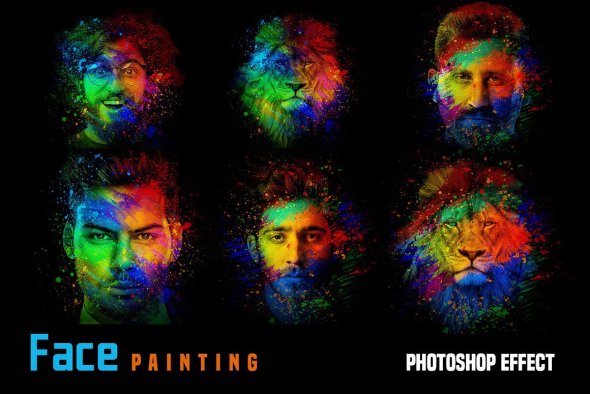 CreativeMarket - Face Painting Photoshop Effect - 10273342