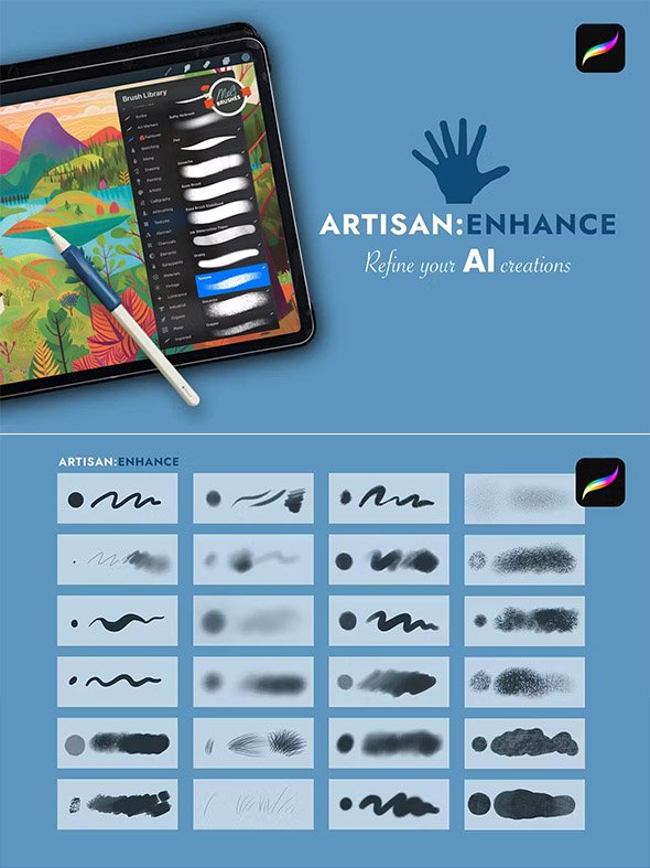Artisan Enhance Procreate Brushes - KSXJDEJ