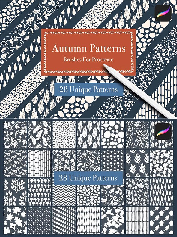Autumn Pattern Brushes - 58DZ3CC