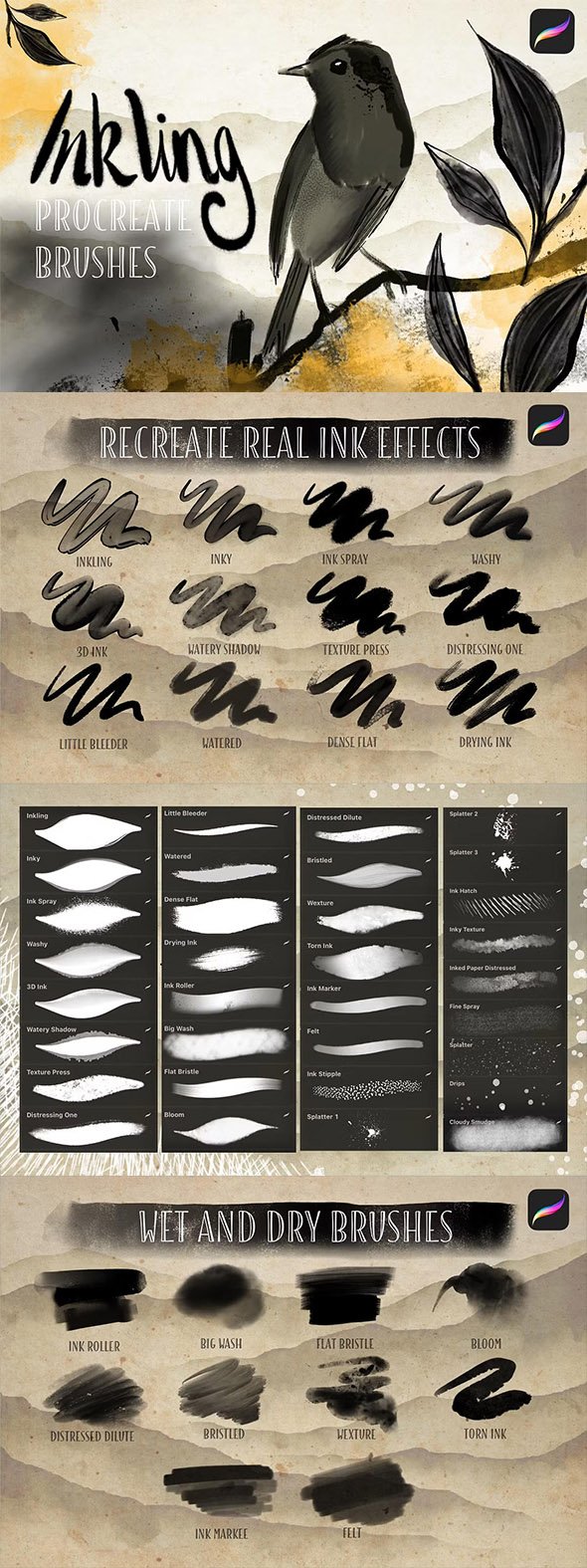 CreativeMarket - Inkling - Procreate Ink Collection -7111848