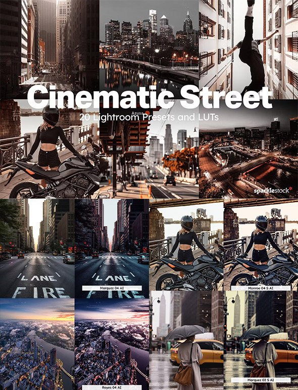 CreativeMarket - 20 Cinematic Street Lightroom Preset - 92153070