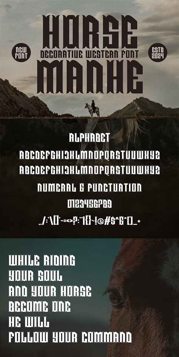 Horse Manhe Western Display Font - GYPSVQQ