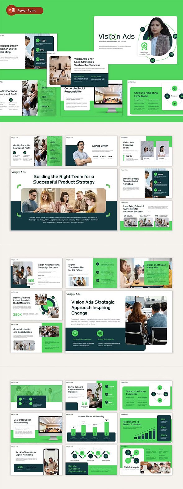 Vision Ads - Digital Marketing PowerPoint Template