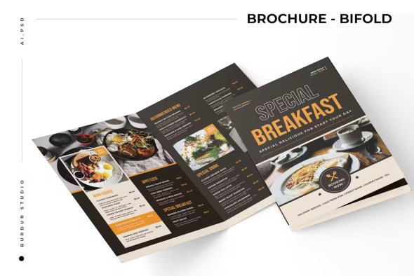Breakfast Menu Bifold Brochure - 88QW2FM