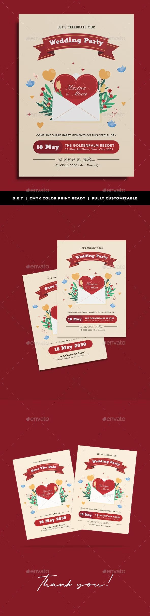 GraphicRiver - The Note Wedding Invitation Template - 51312001