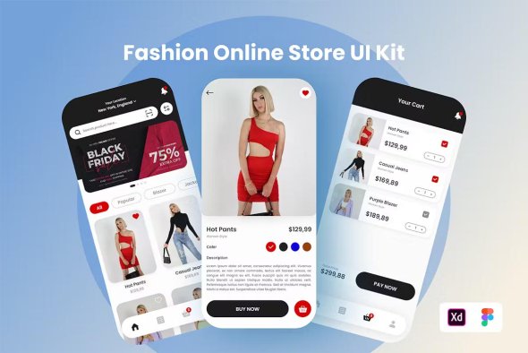 Fashion Online Store UI Kit - J3T26LY