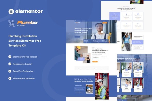 ThemeForest - Plumba v1.0.0 - Plumbing Installation Service Elementor Template Kit - 50825478