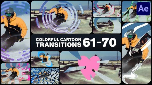 VideoHive - Colorful Cartoon Transitions for After Effects - 51516086