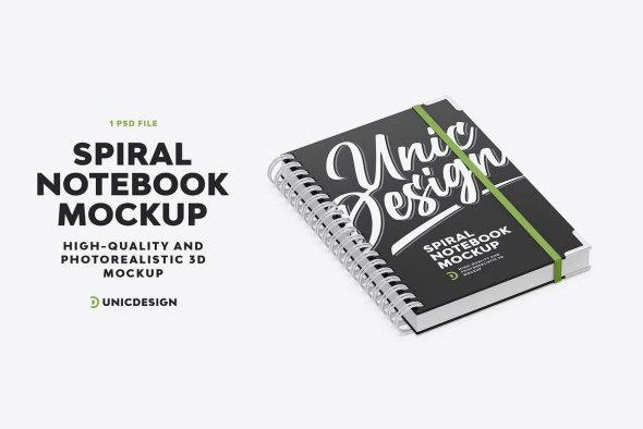 CreativeMarket - Spiral Notebook Mockup - 92456917