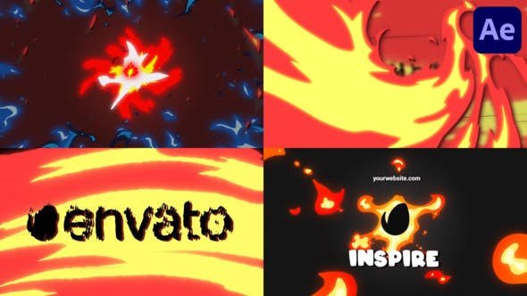 VideoHive - Fire Transition Logo | After Effects - 51494894