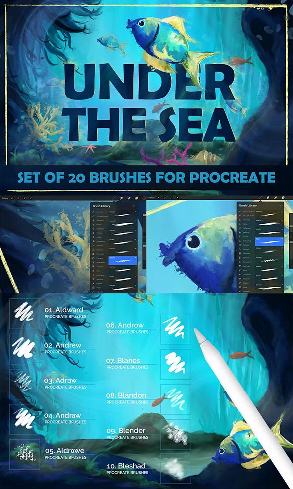 Under The Sea: Procreate Brushes