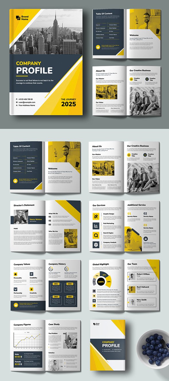 AdobeStock - Company Profile Brochure Layout - 722994732