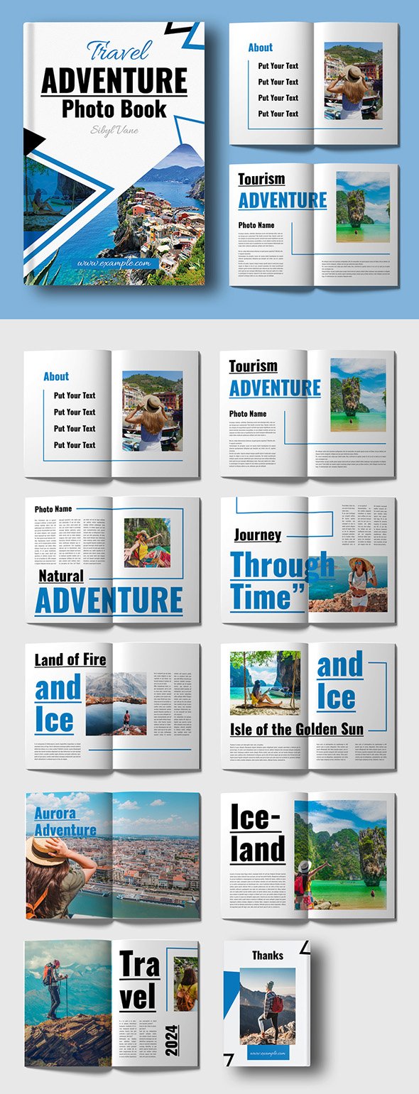 AdobeStock - Adventure Photo Book Magazine Layout - 722994547