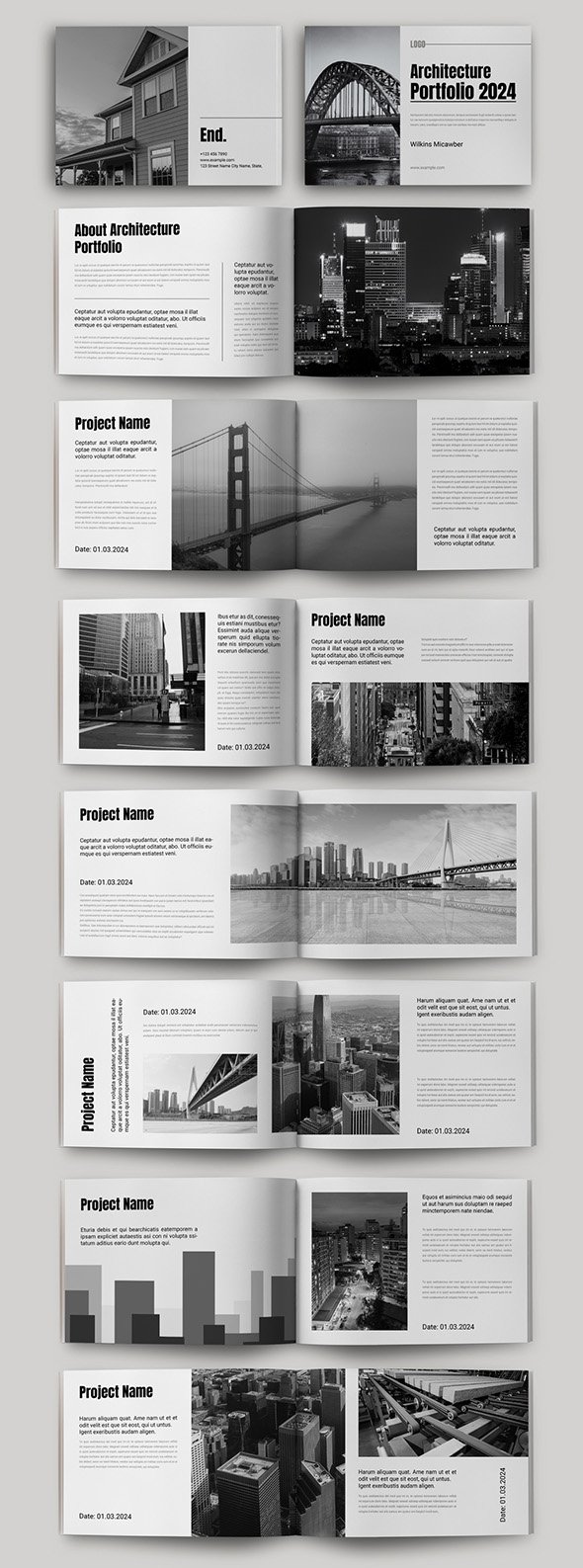 AdobeStock - Architecture Portfolio Layout - 723806256