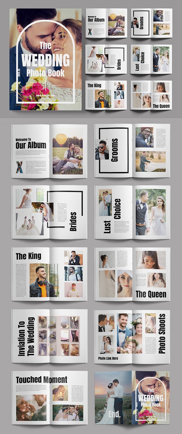 AdobeStock - Wedding Photo Book Layout - 721822511