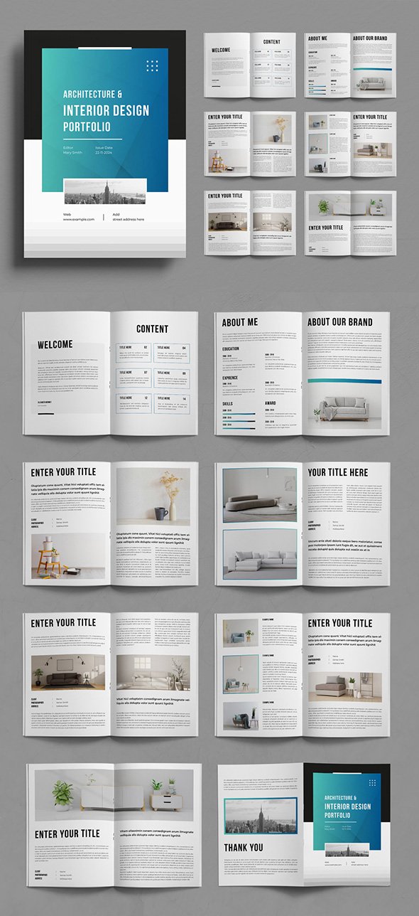 AdobeStock - Architecture And Interior Design Magazine Layout - 721819480