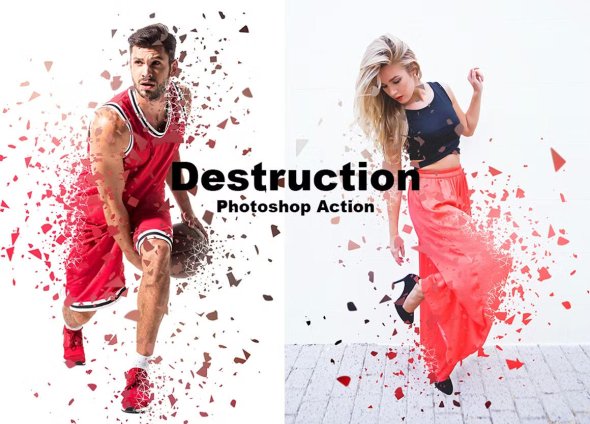 CreativeMarket - Destruction Photoshop Action - 12739485