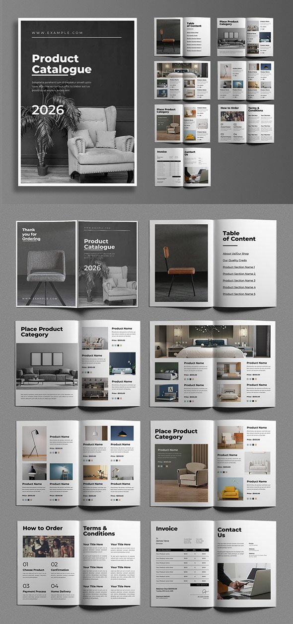 AdobeStock - Product Catalogue Layout - 728990374
