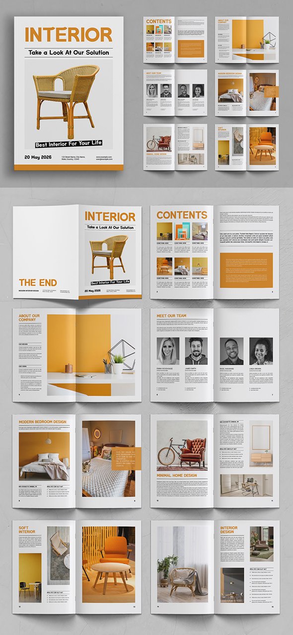 AdobeStock - Interior Design Magazine Template - 725281958