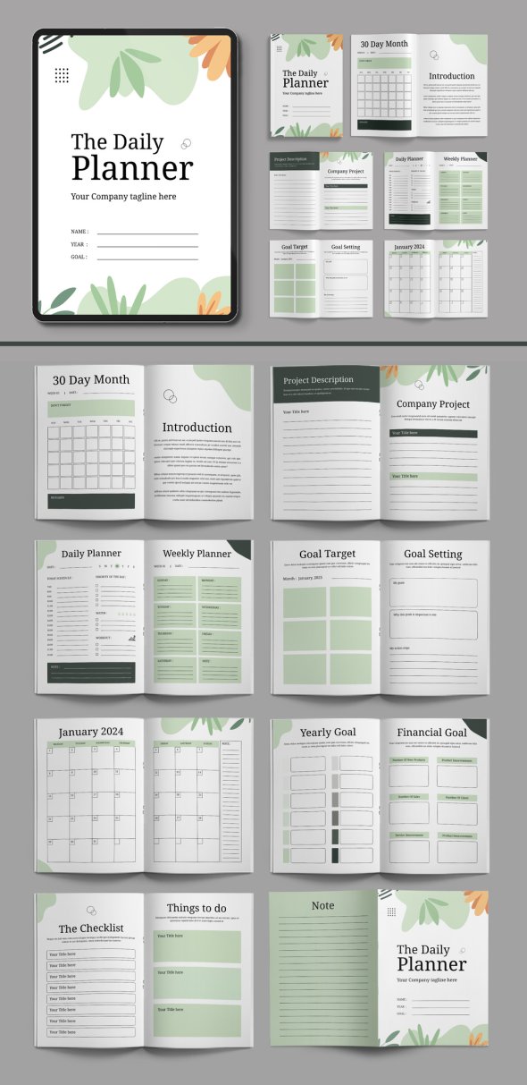 AdobeStock - Daily Planner Layout - 738487590