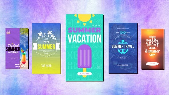 VideoHive - Summer/Beach Tropical Vertical Travel Stories Reels 3 - 51744950