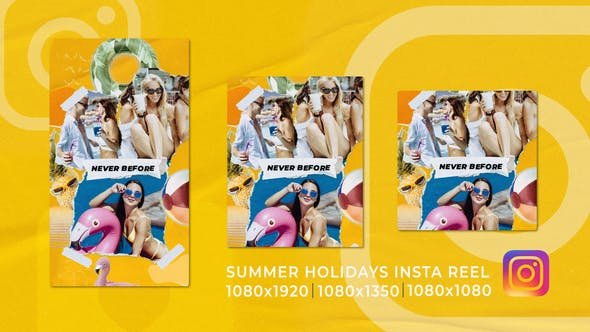 VideoHive - Summer Holidays Travel Funky Vertical Instagram Opener - 51934219