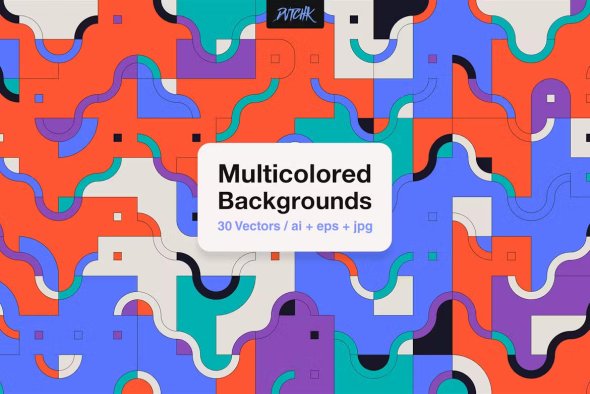 Multicolored Geometric Backgrounds - NMZYNPL